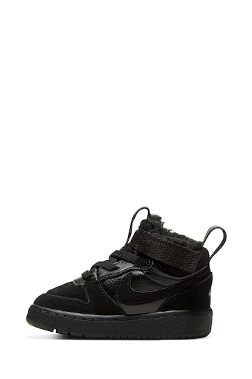 Nike Black Court Borough Mid Infant Boots