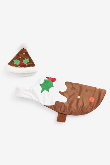 Brown/Cream Christmas Pudding Dog Fancy Dress