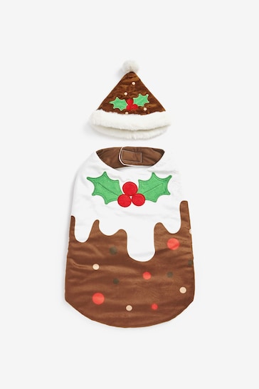 Brown/Cream Christmas Pudding Dog Fancy Dress