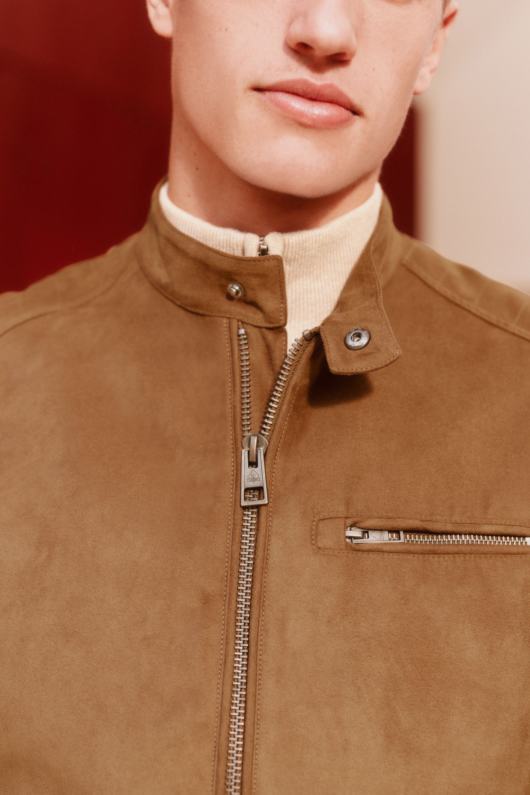 Faux suede hot sale leather jacket