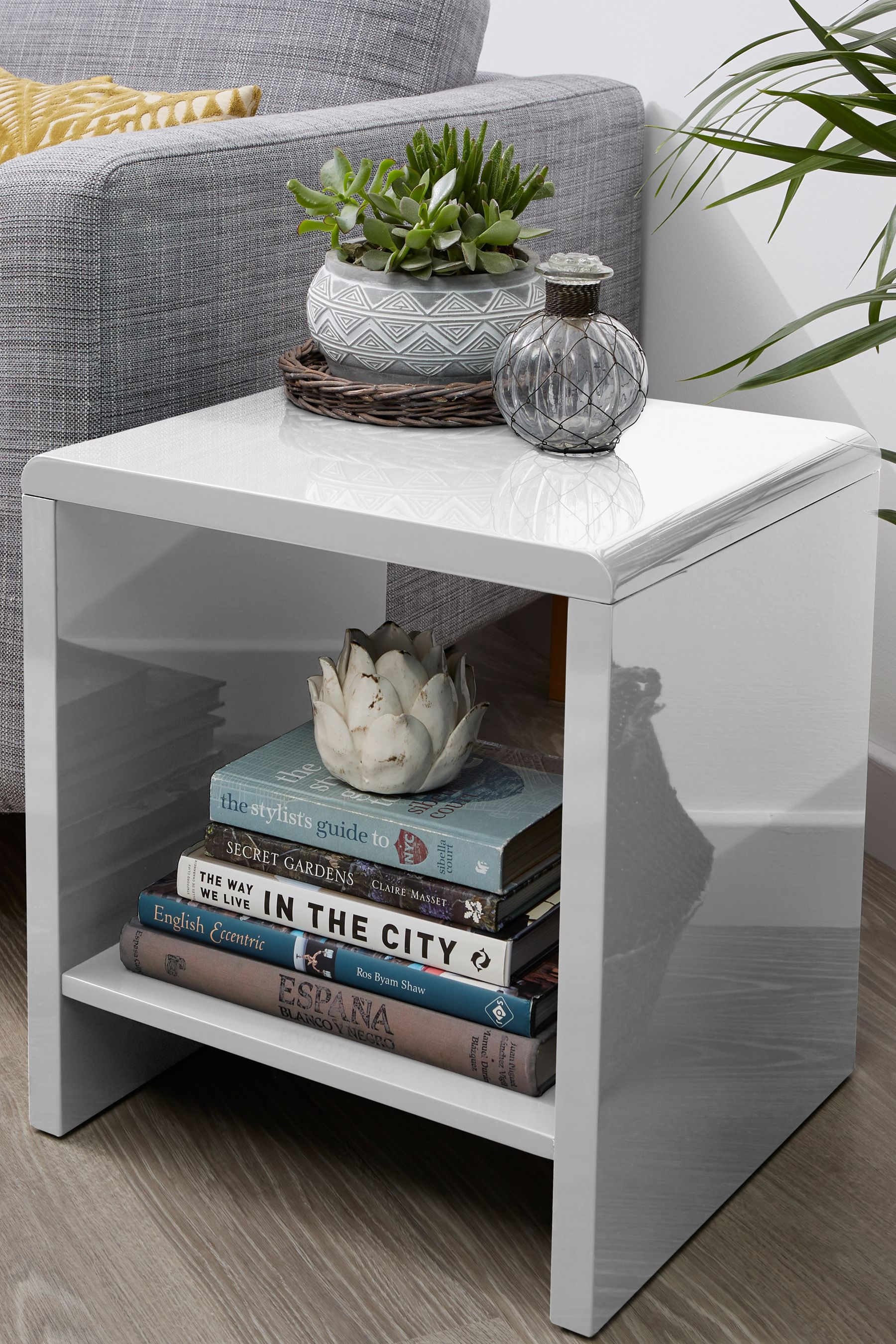 White gloss bedside table best sale next