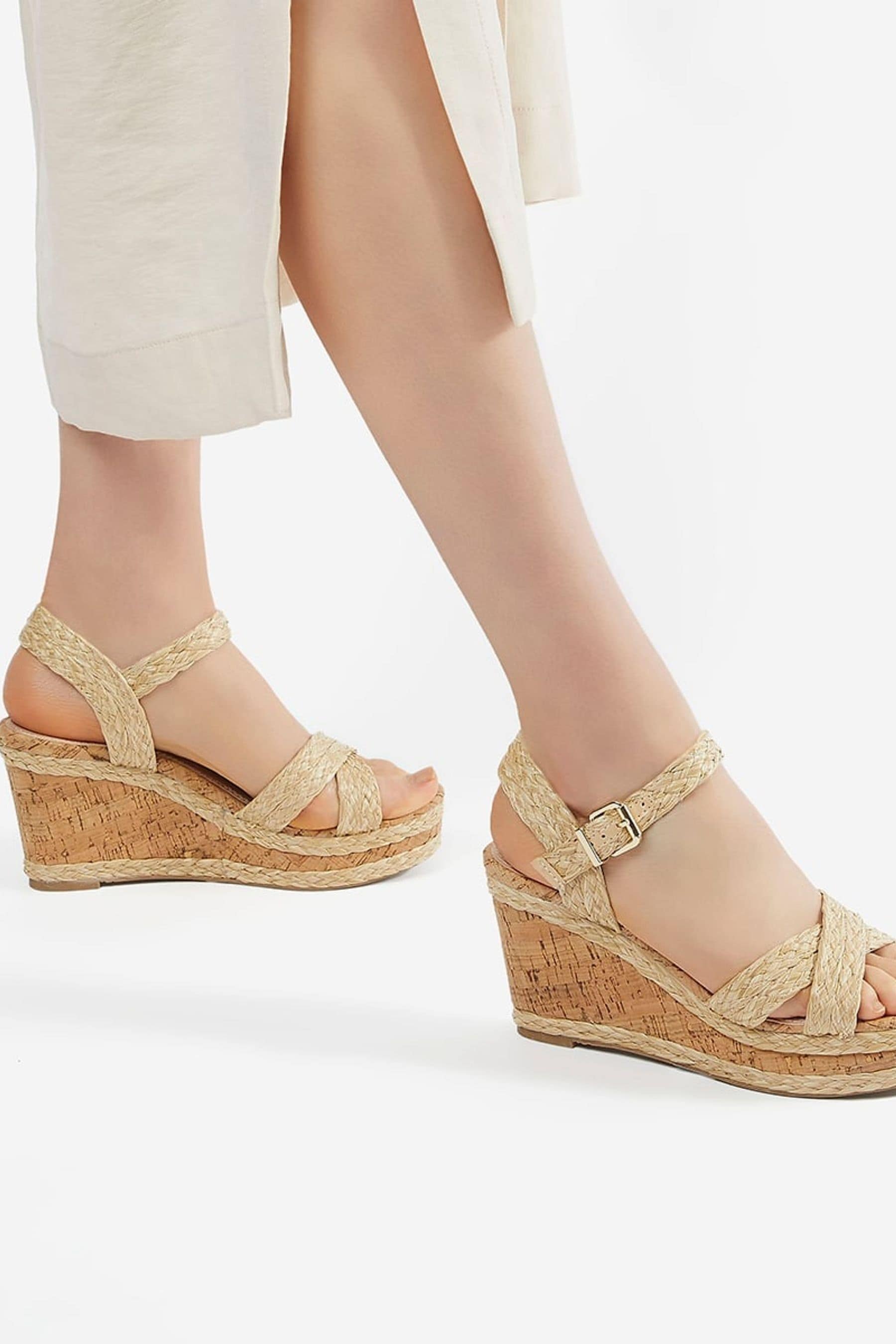 Dune London Natural Kelisa Braided Upper Sandals