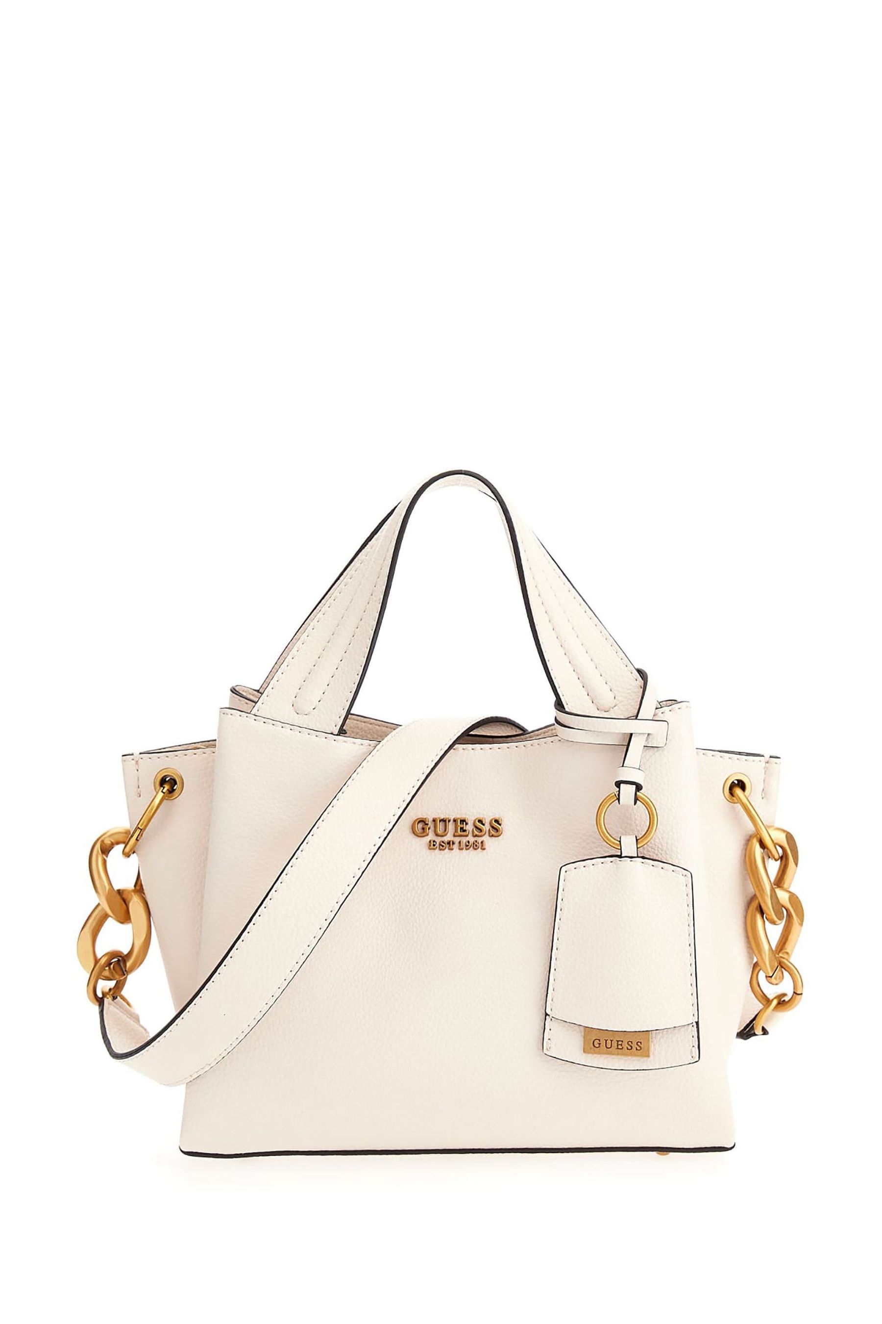 Guess Small Zed Girlfriend Carryall Cream Bag