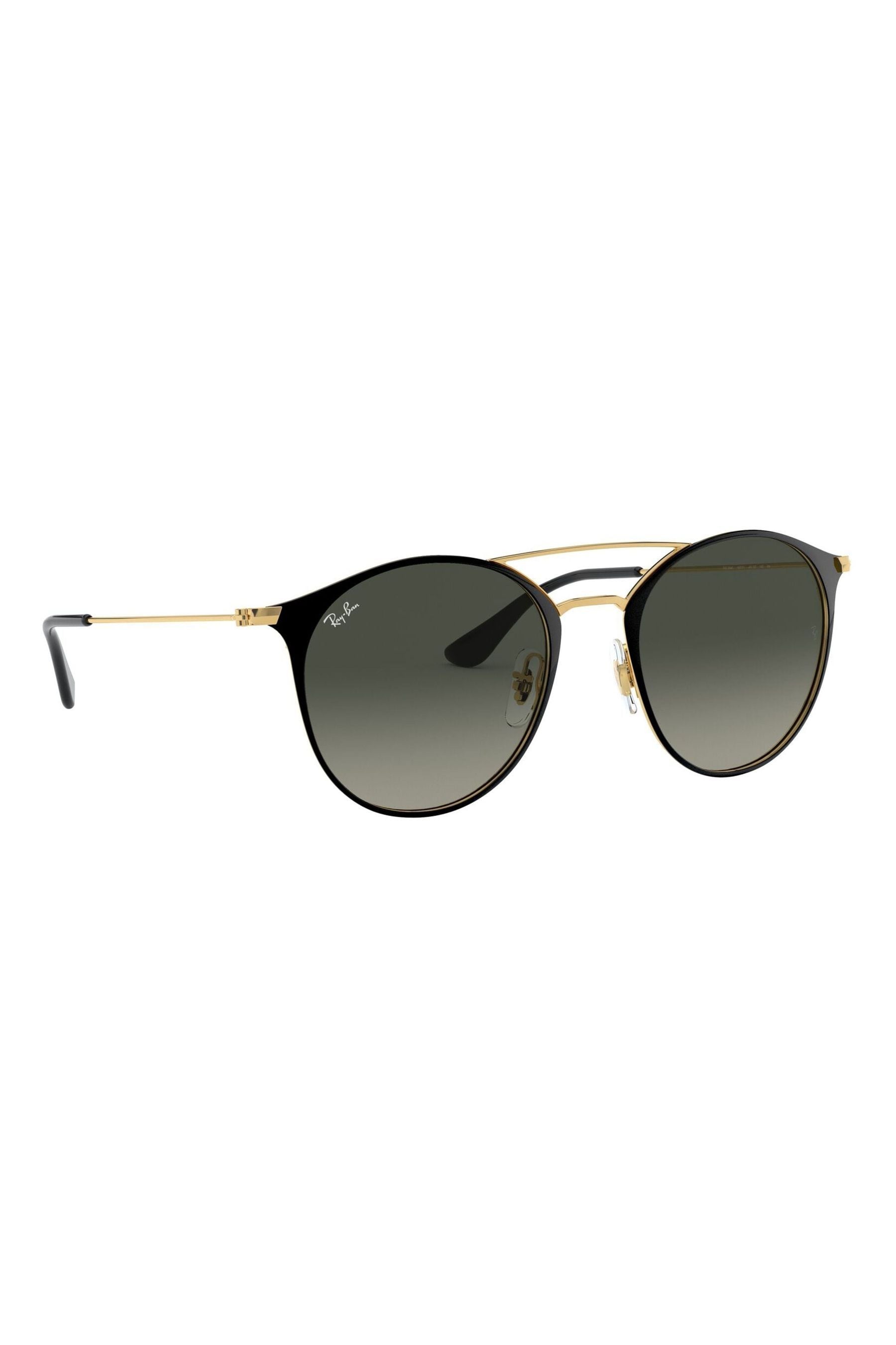Buy Ray Ban Round Double Bridge Black Sunglasses from the Next UK