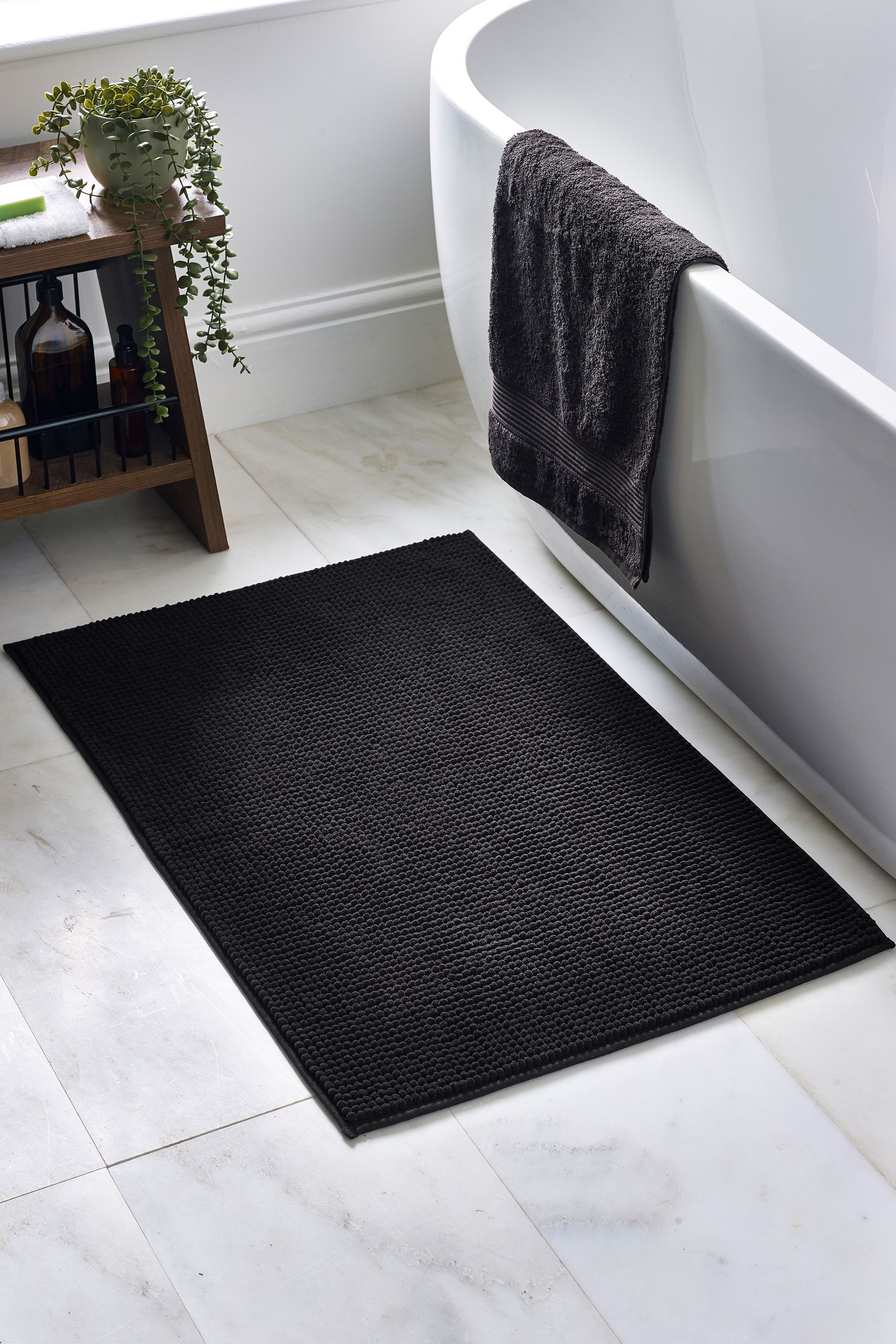 Buy Black Bobble X Large Bath Mat from the Next UK online shop