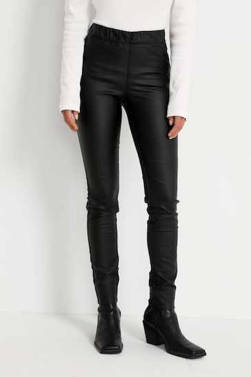 Kaffe Black Ada Faux Leather Leggings