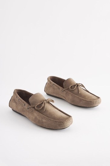 Joules Stone Suede Driver Shoes