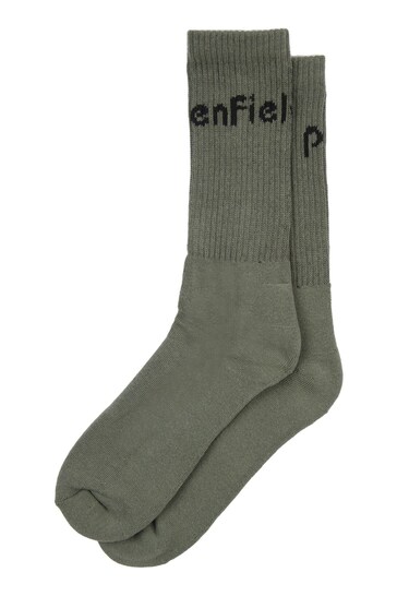 Penfield Green Intarsia Socks 2 Pack