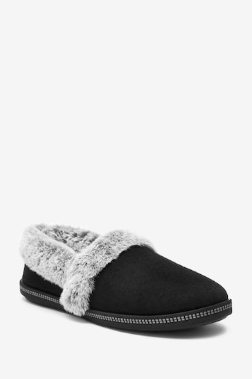Skechers Black Cosy Campfire Team Toasty Womens Slippers