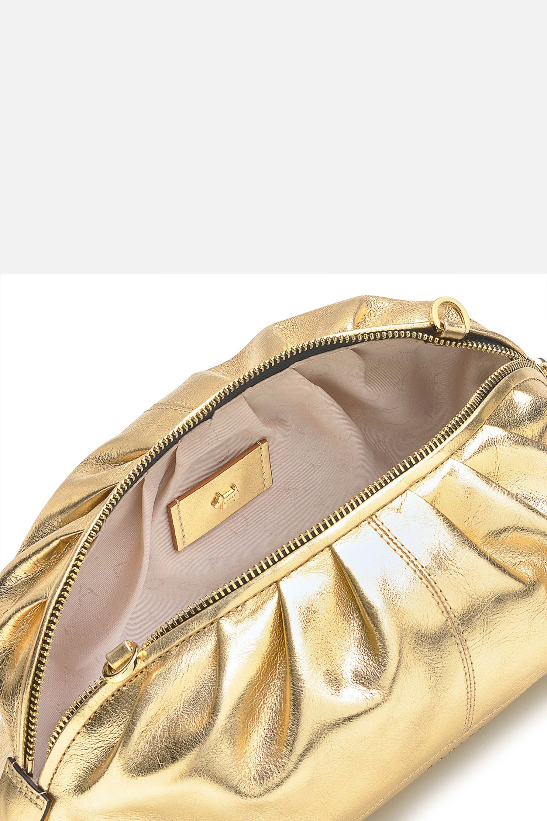 Radley London Soho Gold Leather Cross Body Bag