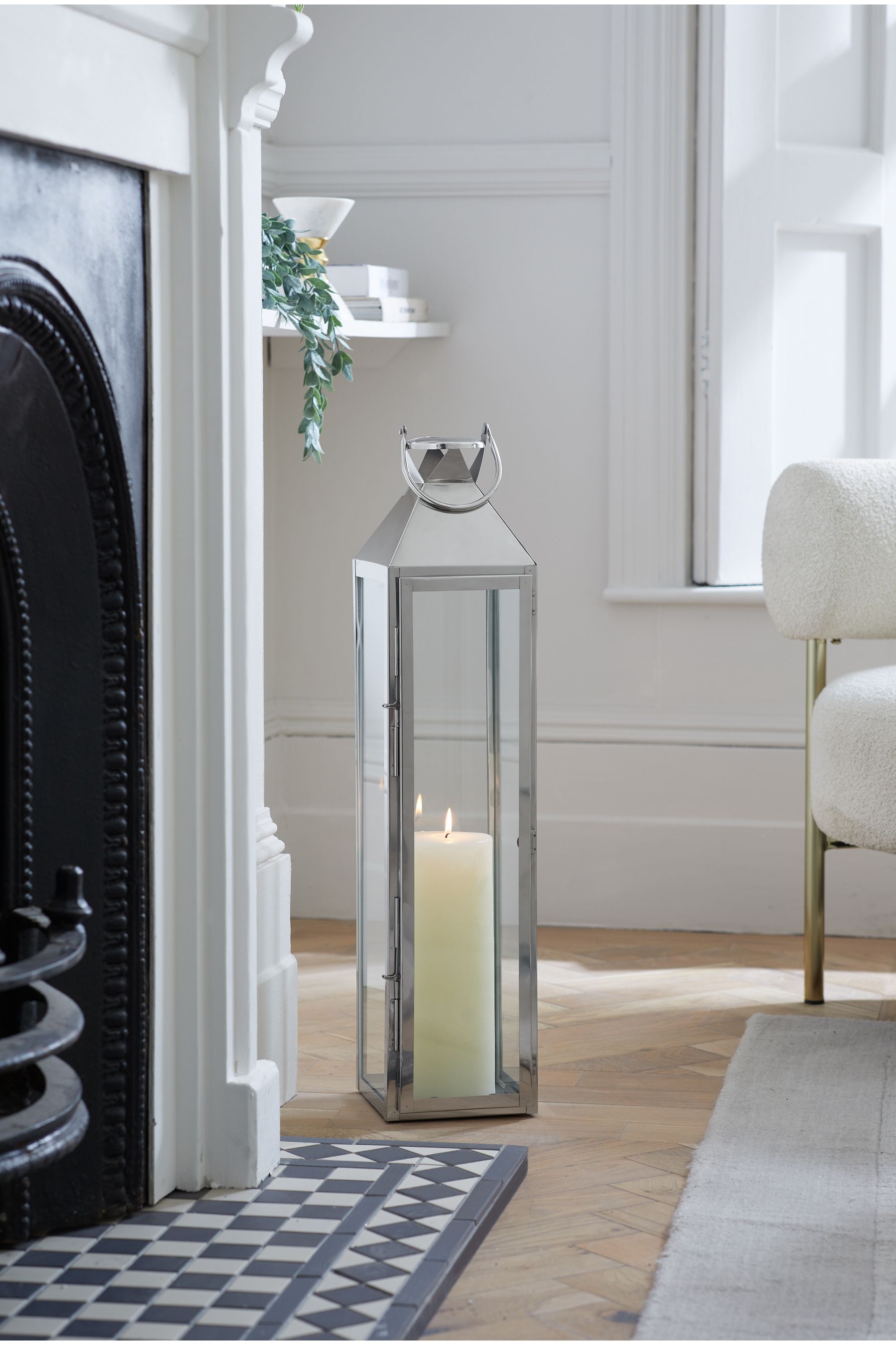 Metal floor discount lantern