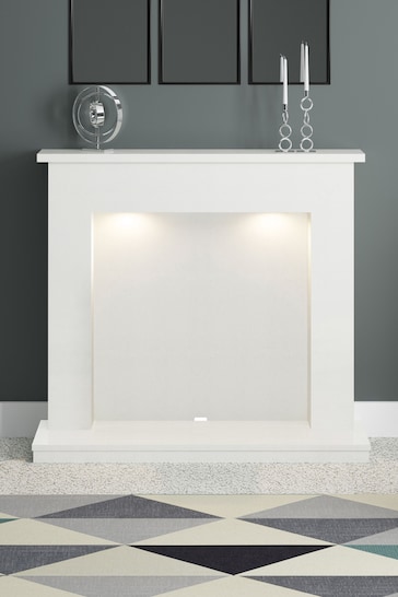 Be Modern White Allensford Marble Inglenook Fireplace Surround