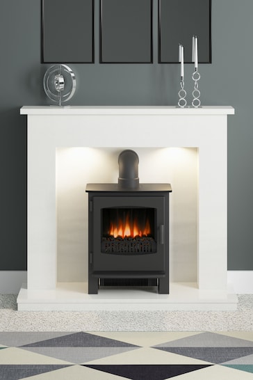Be Modern White Allensford Marble Inglenook Fireplace Surround