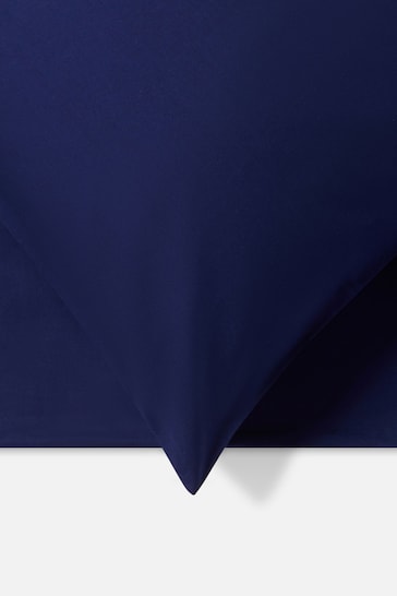 Jasper Conran London Navy Blue Organic Cotton 300 Thread Count Percale Weave Plain Duvet Cover