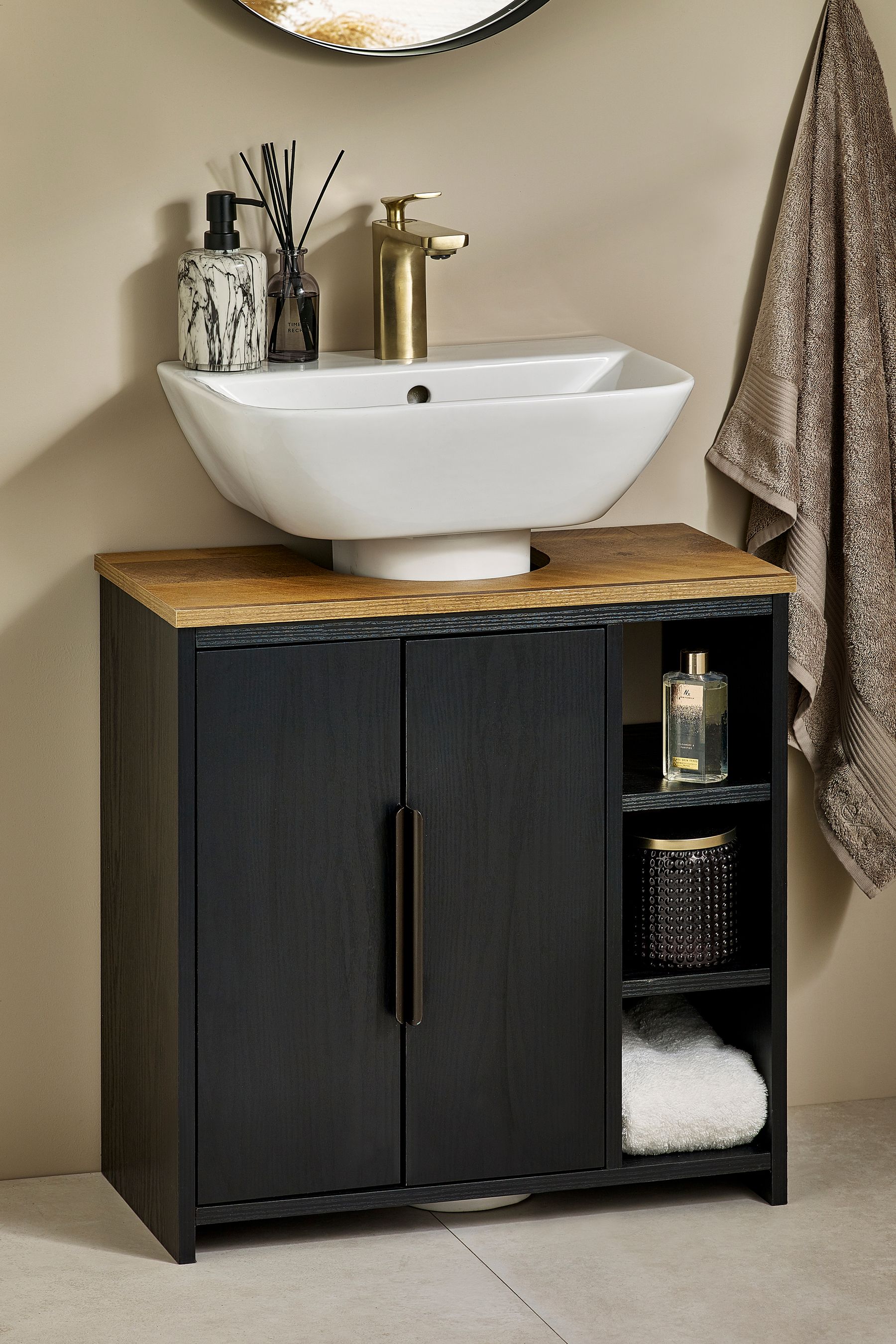 Grey under sales sink storage