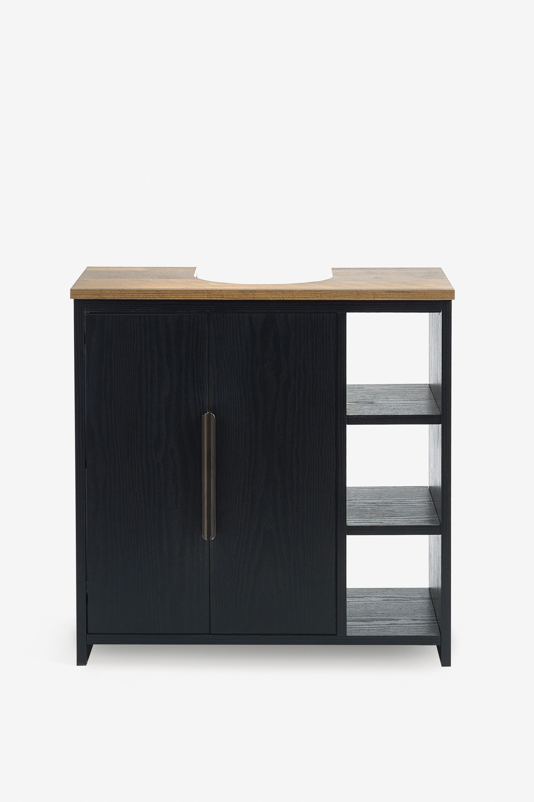 Black under sink shop cabinet