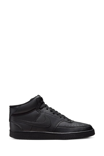 Nike Black Court Vision Mid Trainers