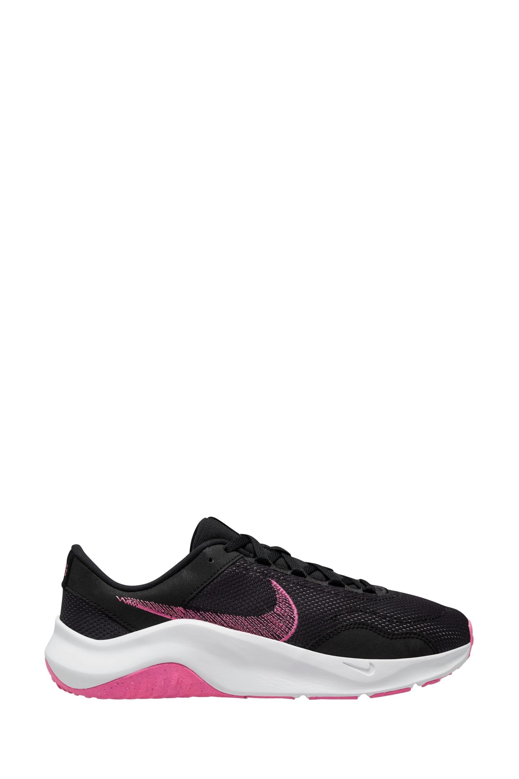 Black and pink nike running shoes hot sale