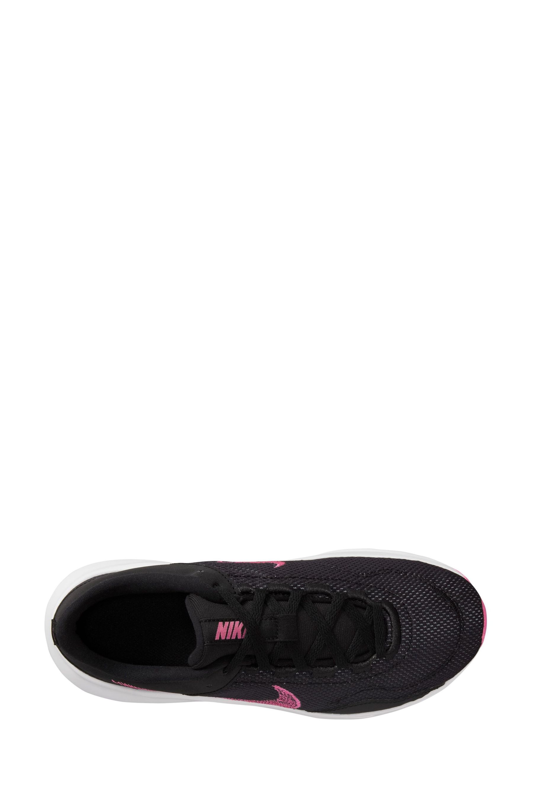 Black nike trainers pink tick 2025