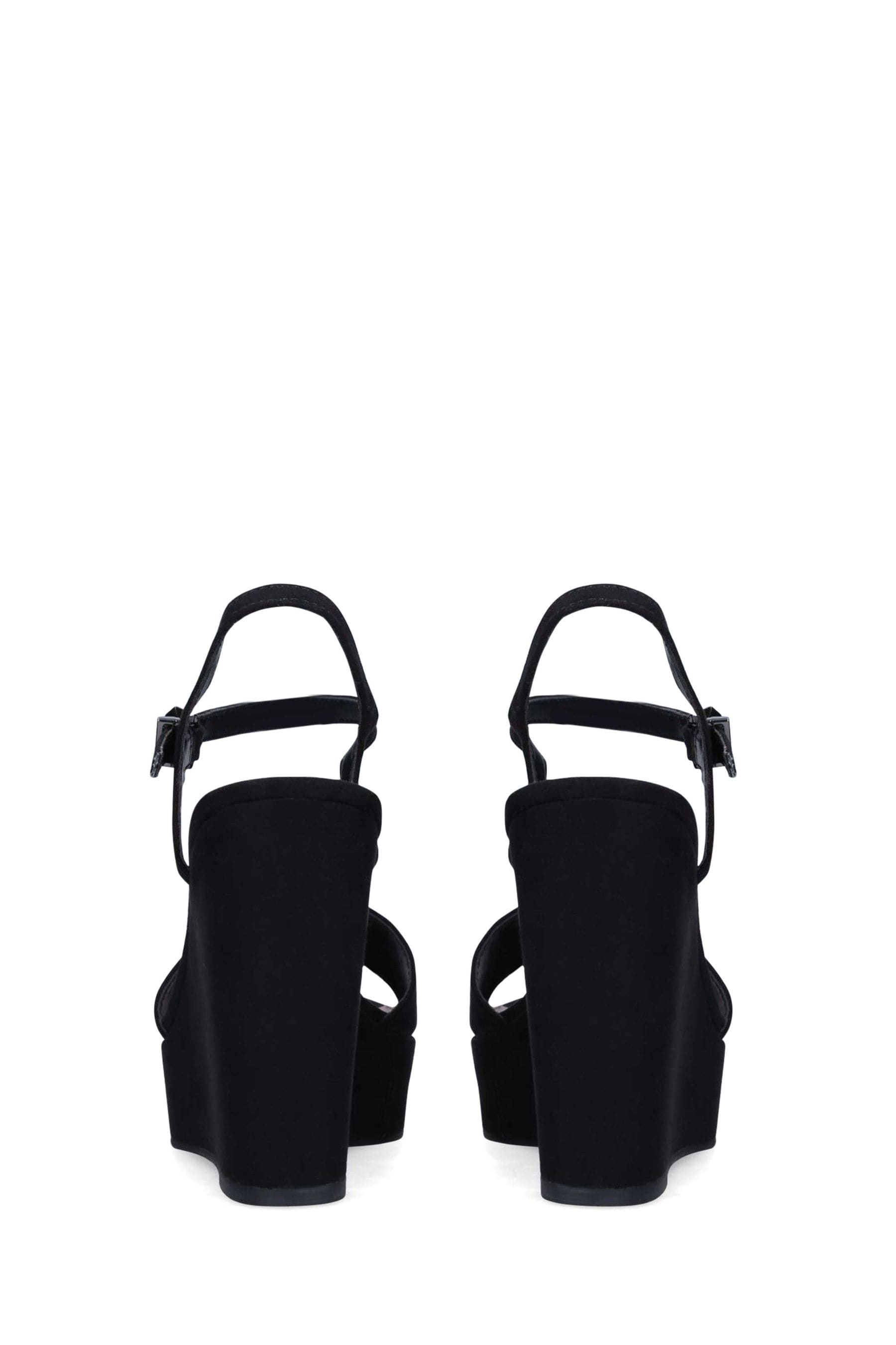 Carvela black wedge outlet sandals