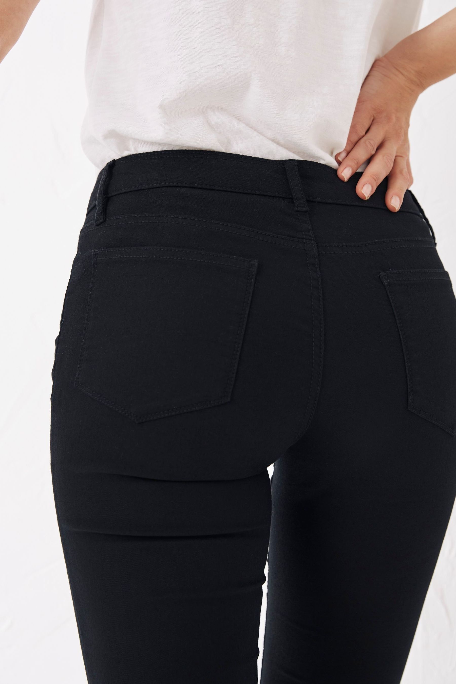 Black jeggings with back pockets best sale