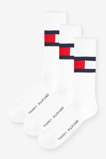 TH Mens White Flag Socks 3 Pack