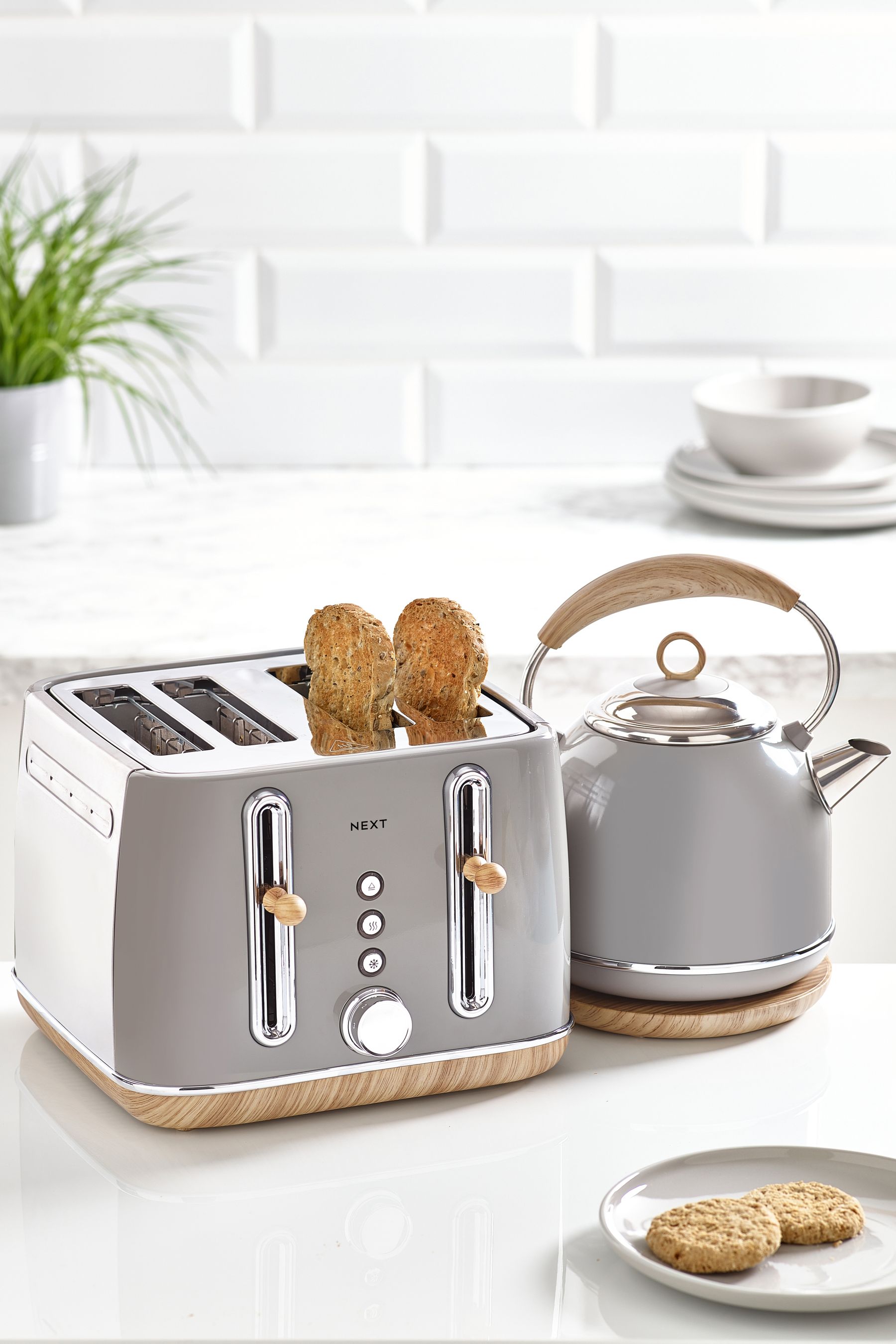 Light grey best sale kettle and toaster