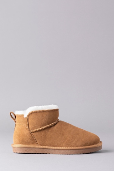 Lakeland Leather Ladies Sheepskin Mini Boot Slippers
