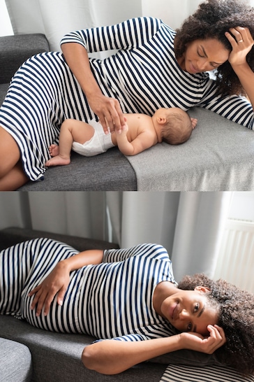 Seraphine Striped Maternity & Nursing Dress