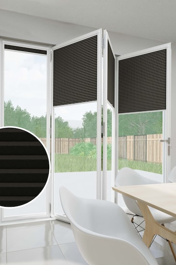 Raven Black Made to Measure Honeycomb Daylight Perfect Fit Blinds