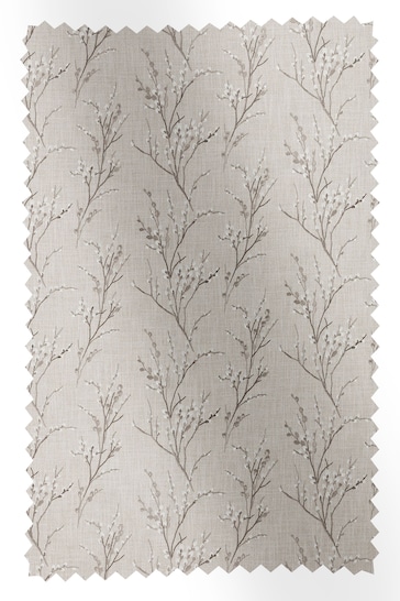 Laura Ashley Steel Grey Pussy Willow Embroidery Fabric By The Metre