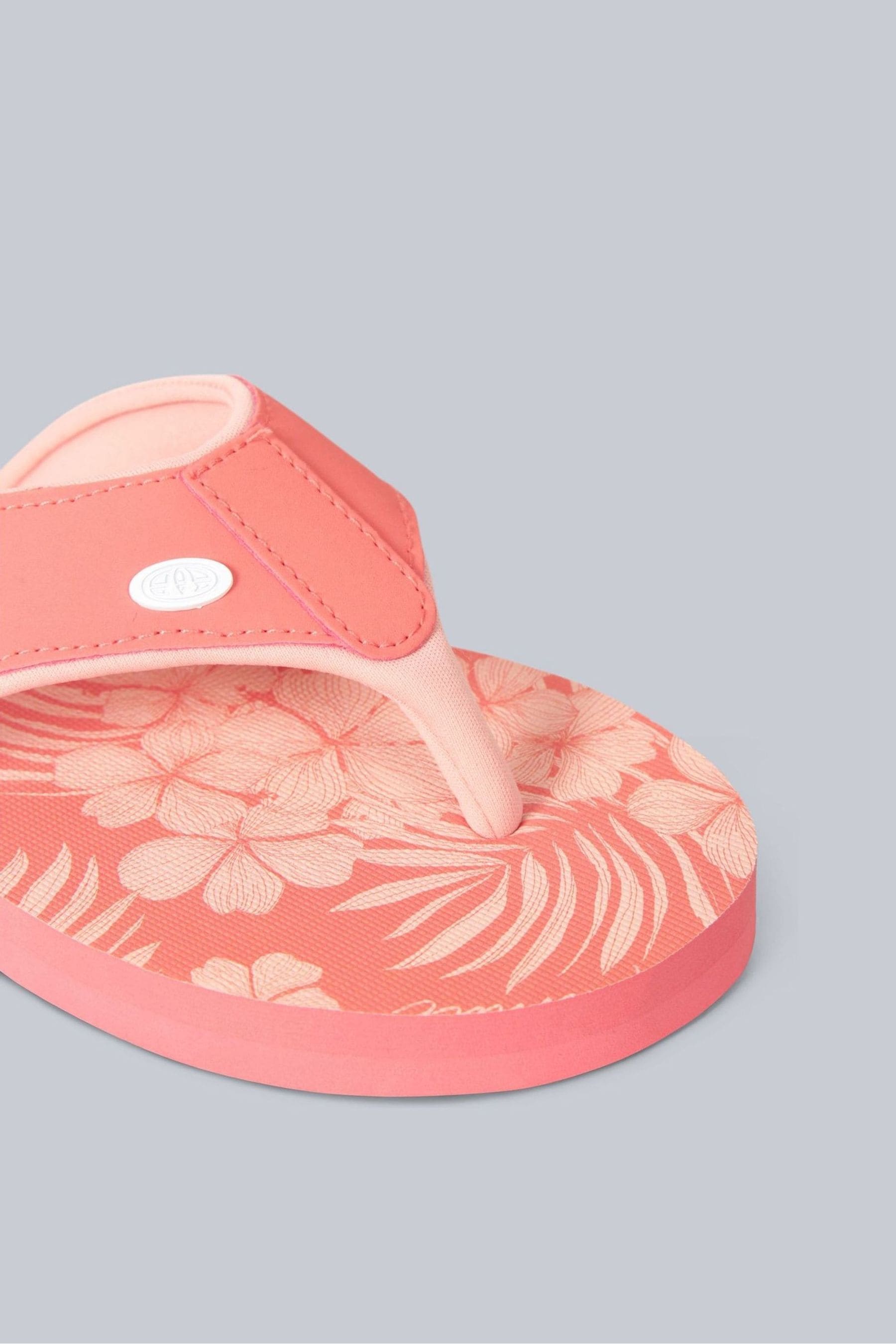 Animal Womens White Fiery Coral Swish Recycled Flip Flops