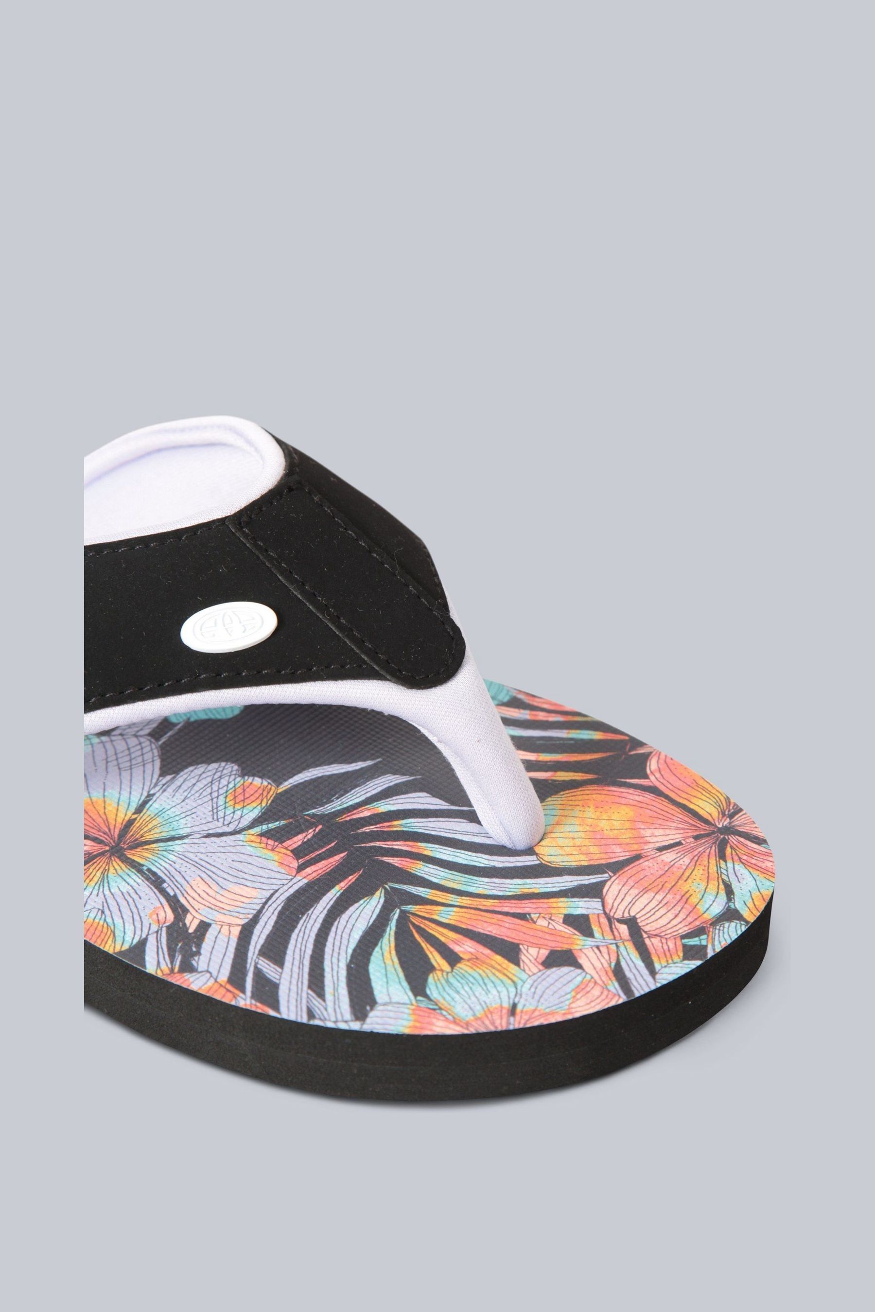 Animal Black Patent Womens Fiery Swish Flip Flops