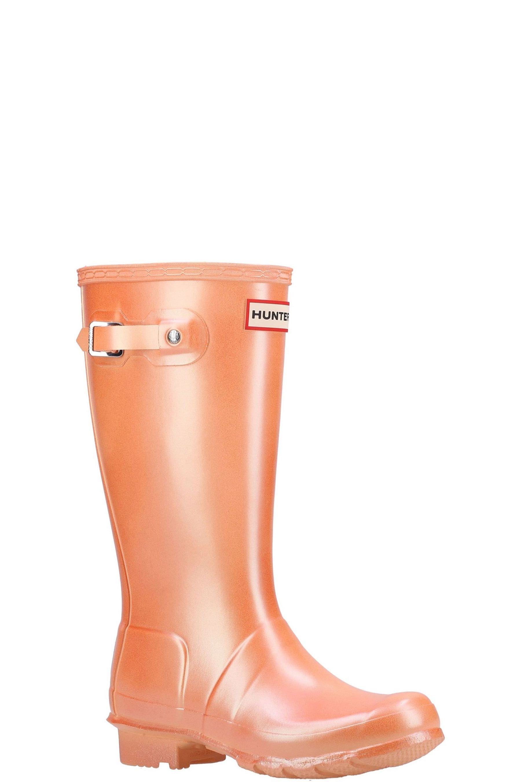 Hunter orange wellies clearance