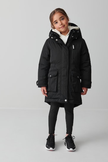 Buy Clarks Black Waterproof Girls Parka Coat from the Next UK