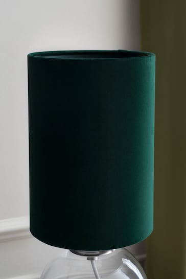 Green Cylindrical Velvet Light Shade