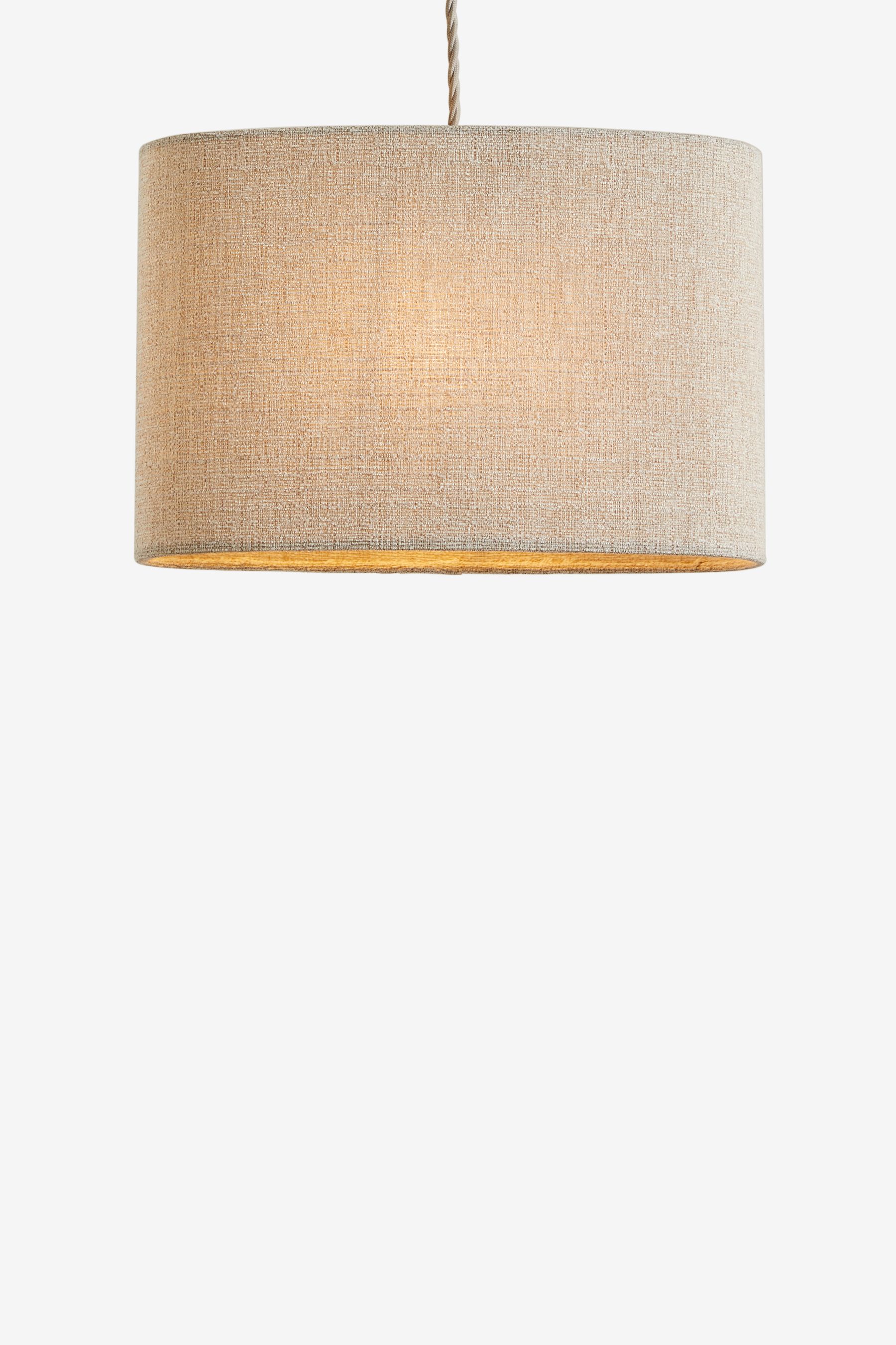 Oval burlap hot sale lamp shade