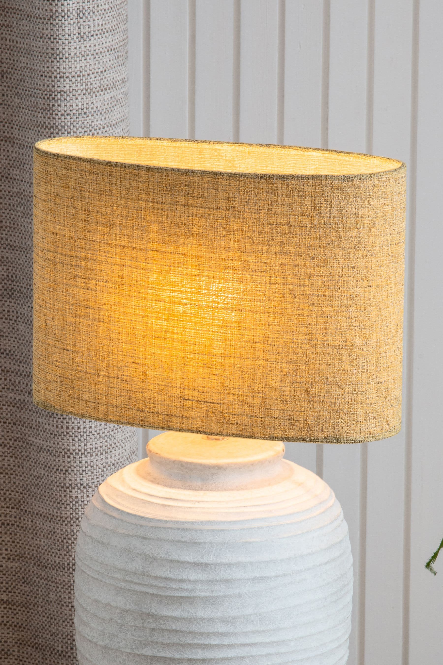 Ochre table top lamp shade