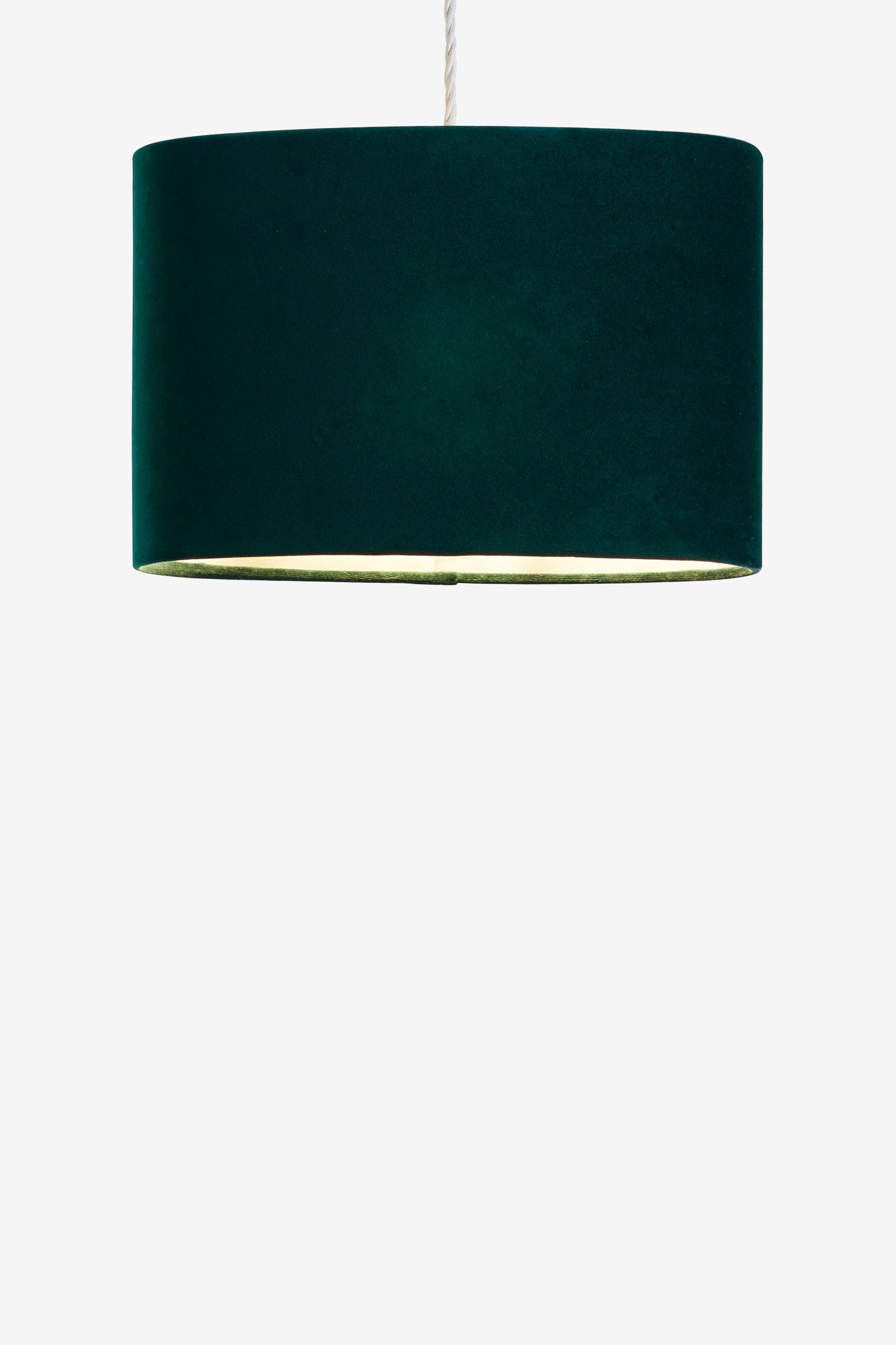 Green Oval Velvet Light Shade