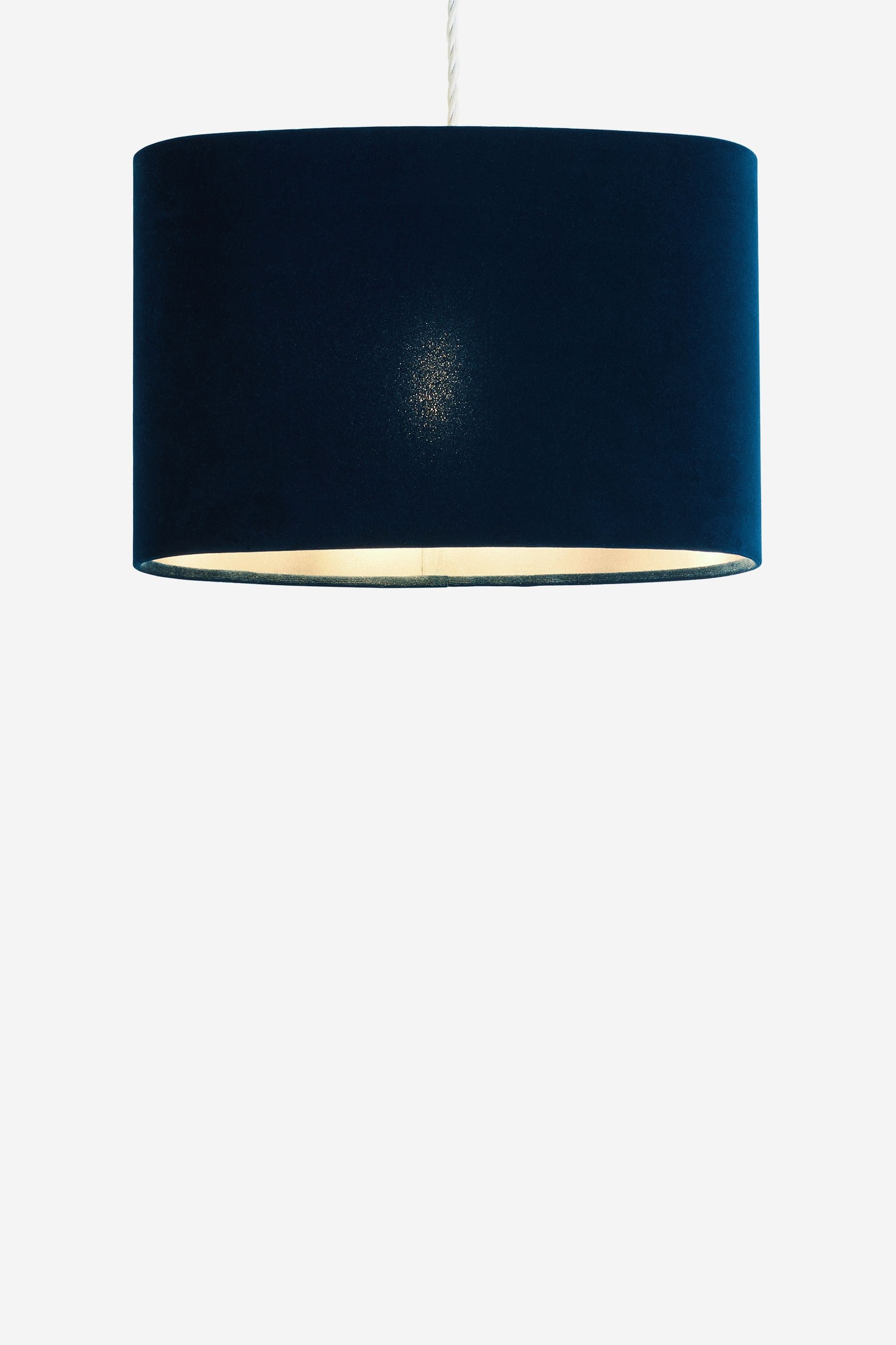 Navy oval outlet lamp shade