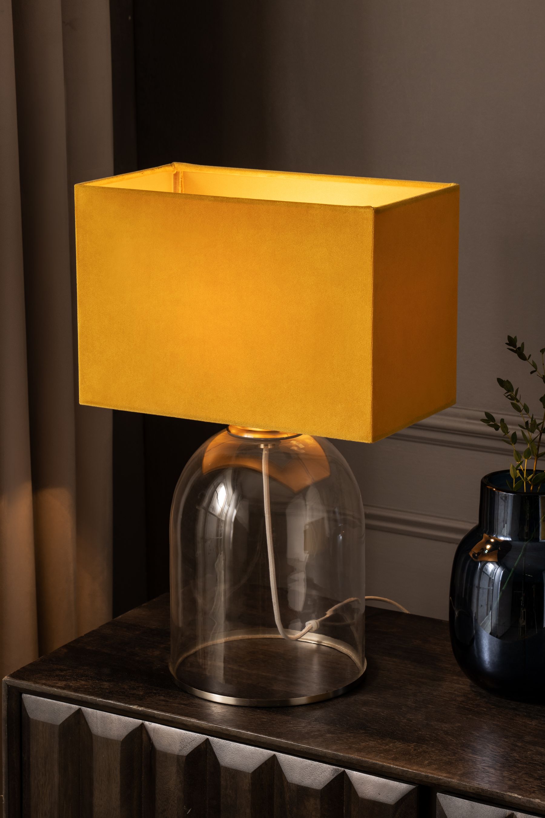 Yellow glass hot sale lamp base