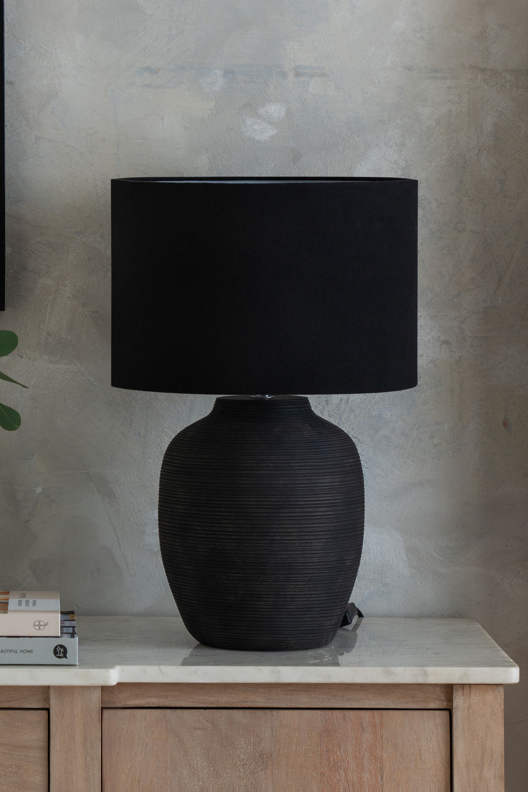 Black large 2025 table lamp