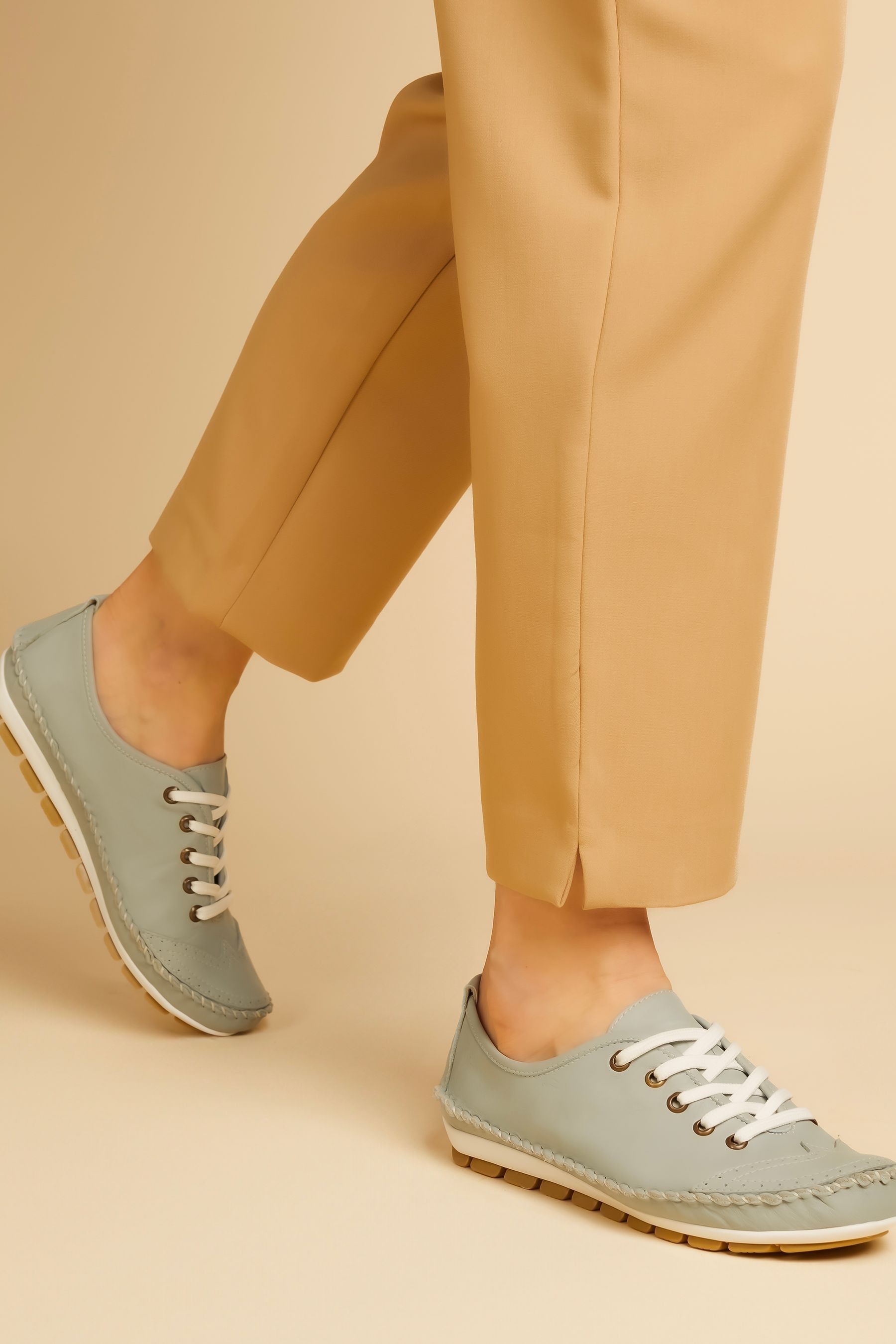 Buy Pavers Ladies Leather Lace Up Trainers from the Next UK online