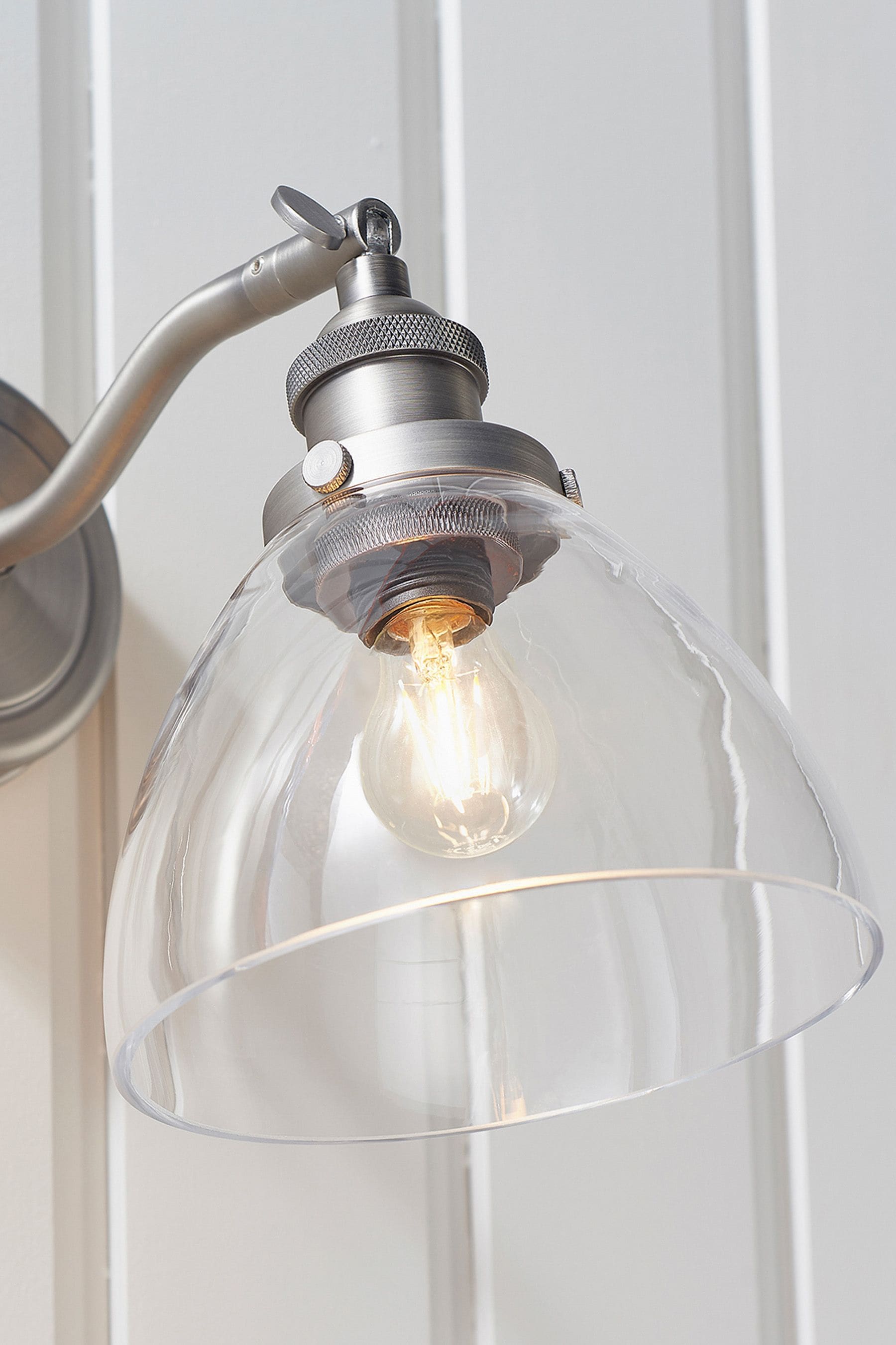 Brushed silver wall on sale lights