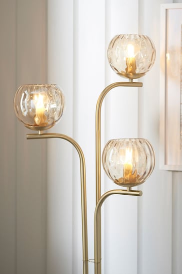 Gallery Home Gold Dilan 3 Bulb Floor Lamp