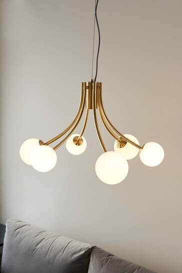 Gallery Home Gold Orlando 6 Bulb Ceiling Light Pendant