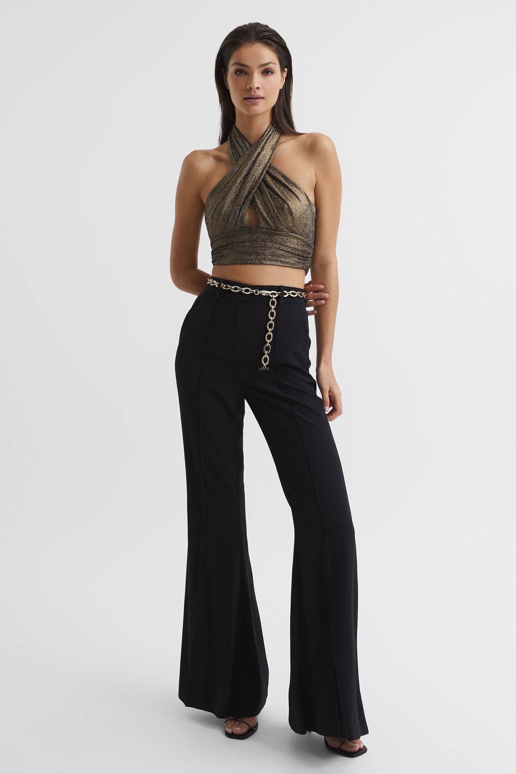 Buy Reiss Gold Camilla Oval Chain Belt from the Next UK online shop