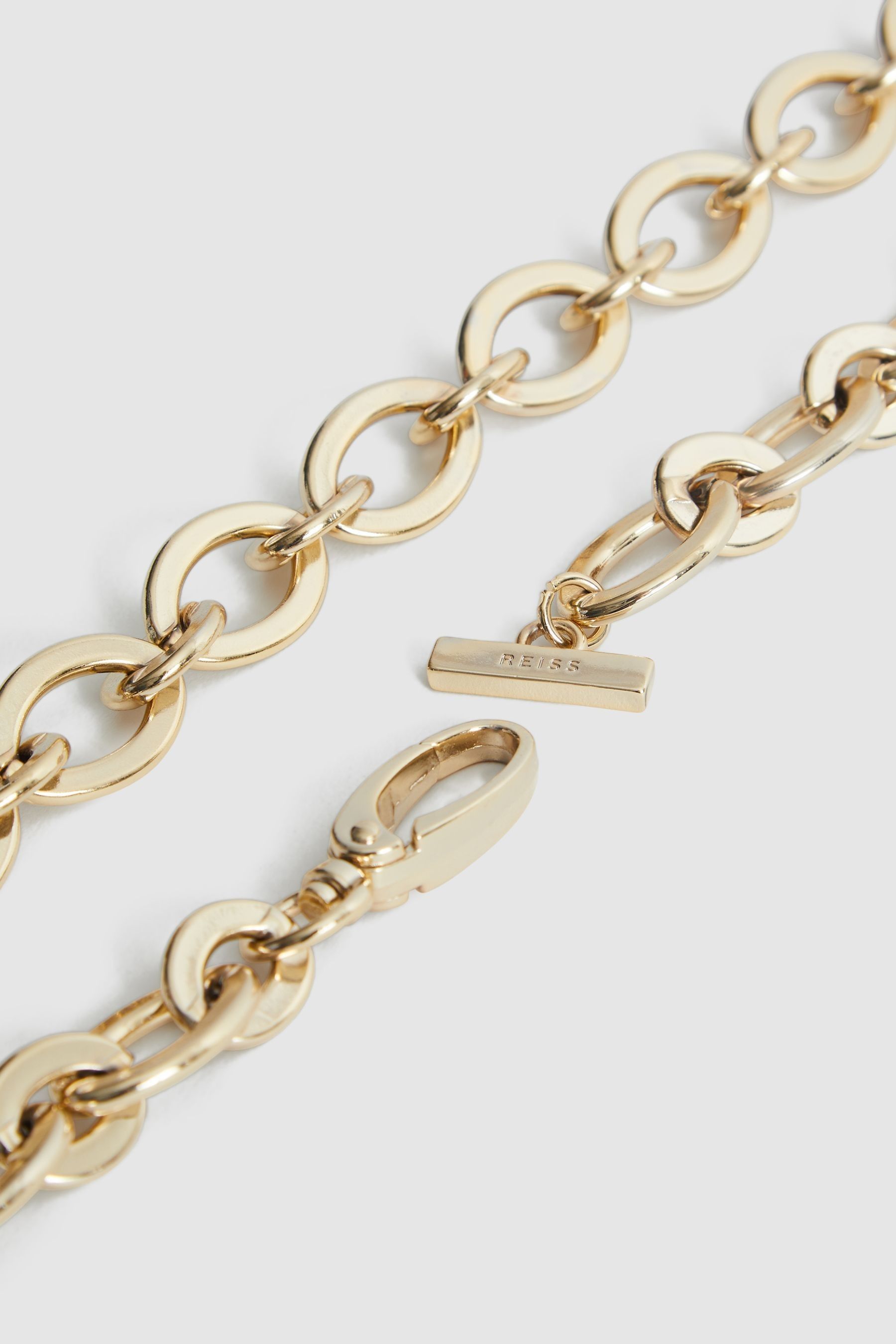 Reiss gold chain belt store