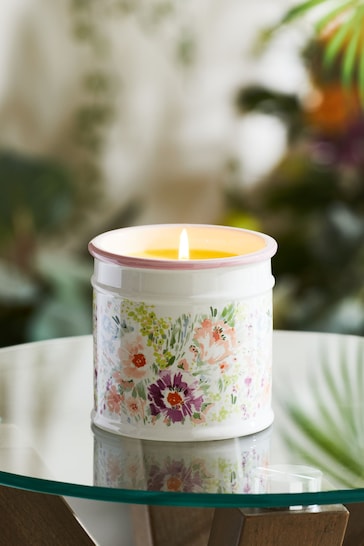 Floral Springtime Guava and Citronella Outdoor Candle