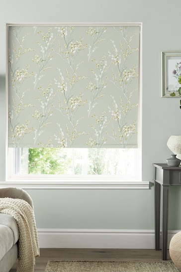 Laura Ashley Sage Green Pussy Willow Roller Blind